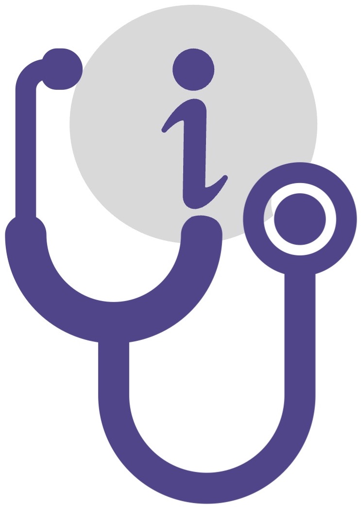 CLS logo with stethoscope and information icon