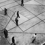 People walking in different directions