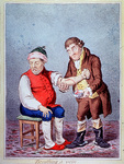 Illustration of bloodletting by James Gillray, 1804. Via the National Library of Medicine.