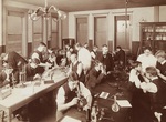 Clinical pathology lab in the medical school's fourth location, ca. 1903. Via Galter Special Collections.