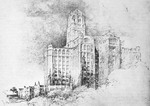 Rendering of the Ward building by James Gamble Rogers, ca. 1924. Via Hathi Trust.
