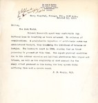 Letter from Murphy about Roosevelt's condition, October 15, 1912. Via Galter Special Collections.