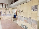 Banner exhibit on display in Galter Library, 2017.