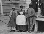 Relief Workers in front of United States Christian Commission storehouse in Washington, D.C., April 1865. Via the Library of Congress.