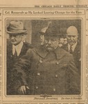 Photo of Roosevelt with Murphy as he leaves Mercy Hospital. From the Chicago Daily Tribune, October 22, 1912.