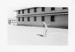 At bat, Fort Custer, 1942. Via Galter Special Collections.