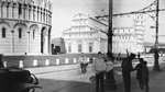 GIs visiting the Leaning Tower of Pisa, c. 1944. Via Galter Special Collections.