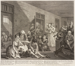 “Plate 8 (Tom Rakewell Ends up in the Bethlehem Hospital Madhouse),” engraving by William Hogarth, 1735. Courtesy of the RISD Museum.