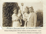 Melanie Schilling Katter with her children, Lincoln and Muriel, c. 1930x. Photo added by Bryce Whiteside, www.findagrave.com.